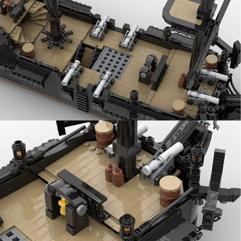 Blocos de construção MOC brinquedo modelo de navio grande - 2480 peças. Um conjunto de brinquedos de montagem desafiante como presente festivo adequado para todos.