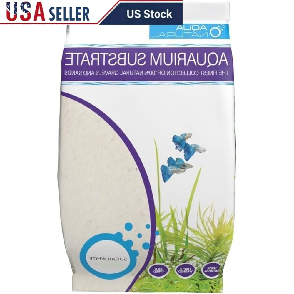 

African Cichlid Aragonite Aquarium Sand 10LB Buffering pH 8.2 Calcium Carbonate Granules Phosphate Free Sustainable Sourced 98