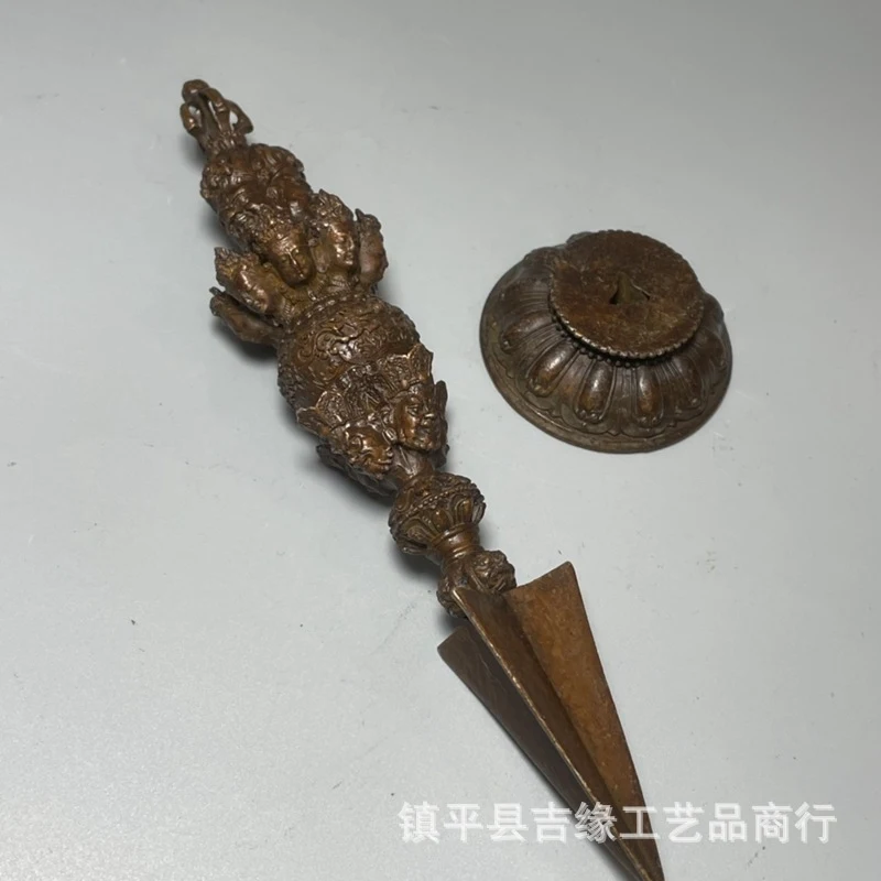 Northern Style Pestle with a Three-sided Vajra and Base