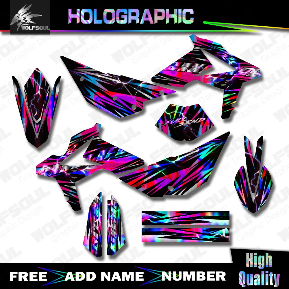 For Beta RR 2T 4T 125 200 250 300 350 390 430 450 2013-2017 2014 2015 2016 Motorcycle Holographic Decal Graphics Sticker Custom