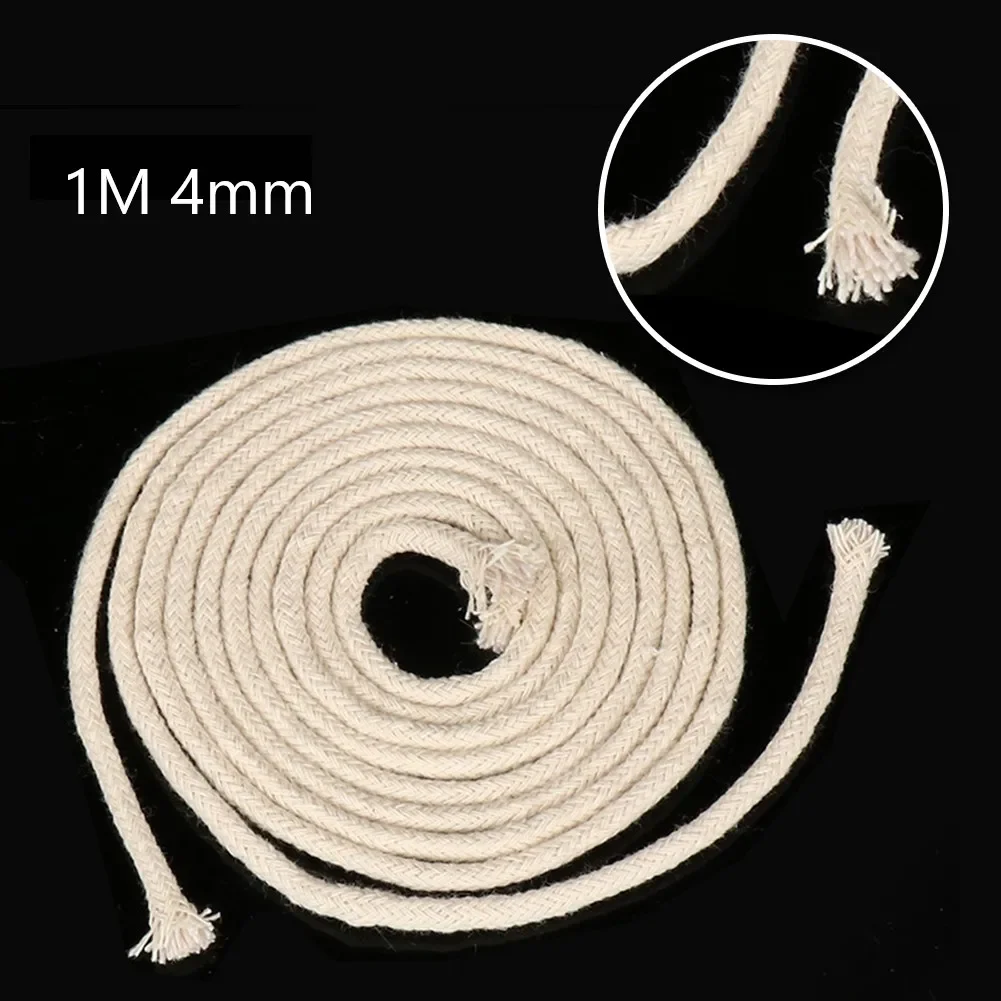 1M Long Cotton WWick Burner Alcohol WWick Rope Candle Burner For Kerosene Oil Alcohol Lamp Torch Wine Bottle Wicks Accessories