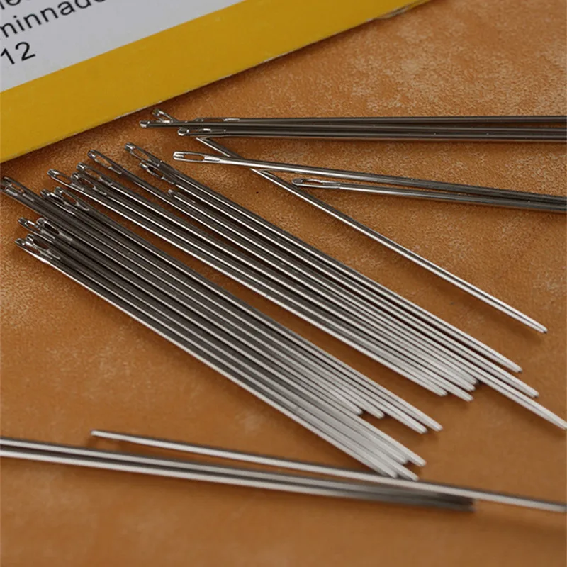 25Pcs/Bag Hand Junetree John James Saddlers Harness Needle Round Point Needle Diy Leatherwear Hand Tool Leather Crafts