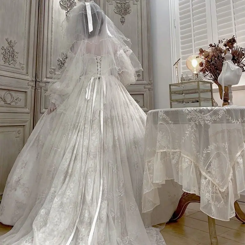 Wedding Dress Flower Lolita Long Sleeve Daily Light Lo Spring Autumn