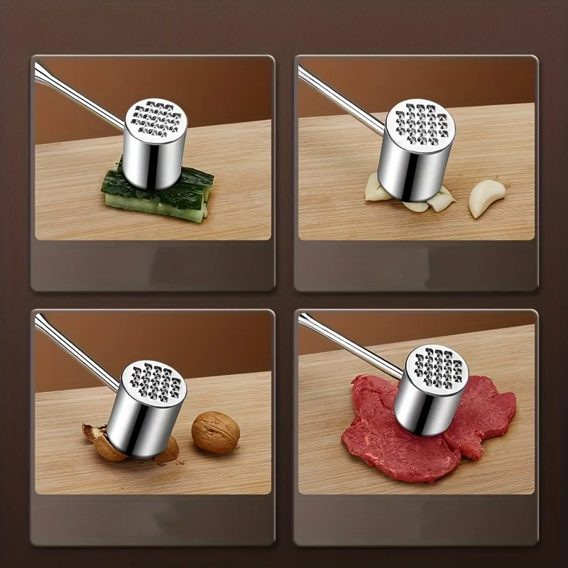 Meat loosening hammer,stainless steel meat line hammer for kitchen steak and other meat hammer meat tools breaking tendon hammer