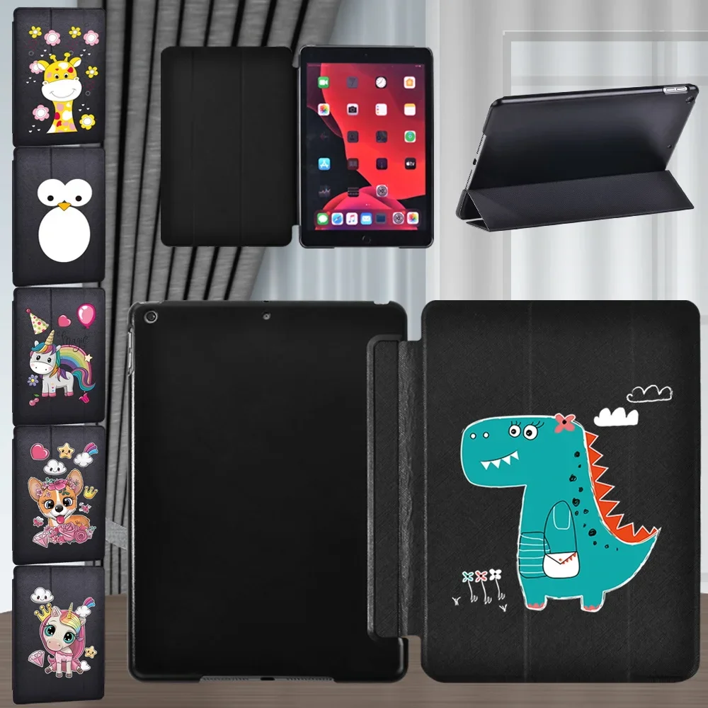 

Tablet Case for Apple IPad Pro 11" 2021/7th 8th Gen 10.2" 5/6th /Air 4 10.9 Air 1 2 3/Mini 1 2 3 4 5 Cute Cartoon Tri-fold Cover