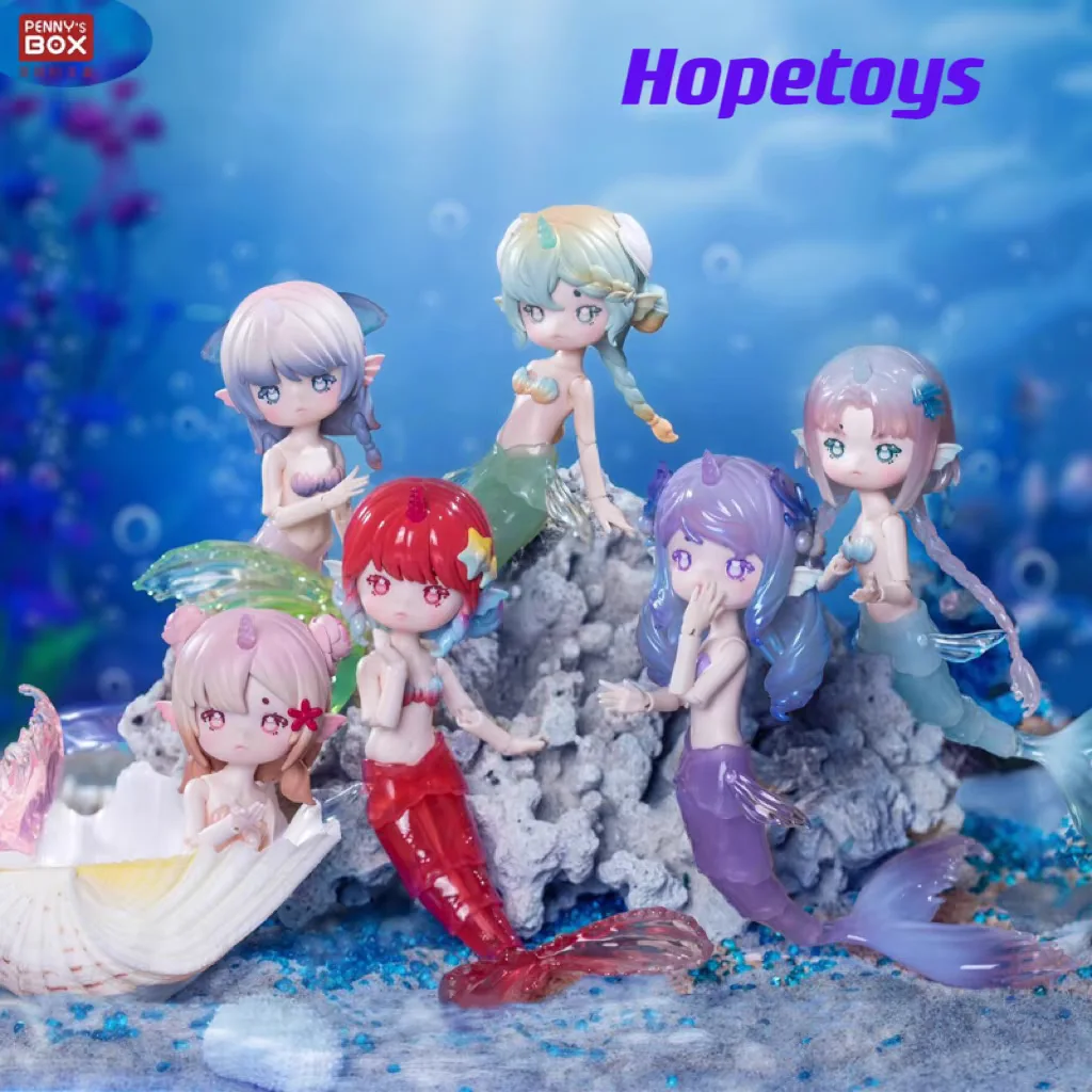 

Penny'S Treasure Box Tea Tide Secret Fantasy Creature Series Mermaid 1/12 Bjd Blind Box Desktop Ornament Figur A Birthday Presen