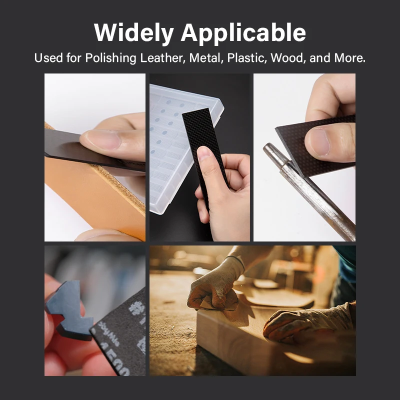 Hard Plastic Sandpaper Blocks – 4-Piece Set For Wood, Leather, Car Body Sanding (Lightweight Hand Sander, Compact)