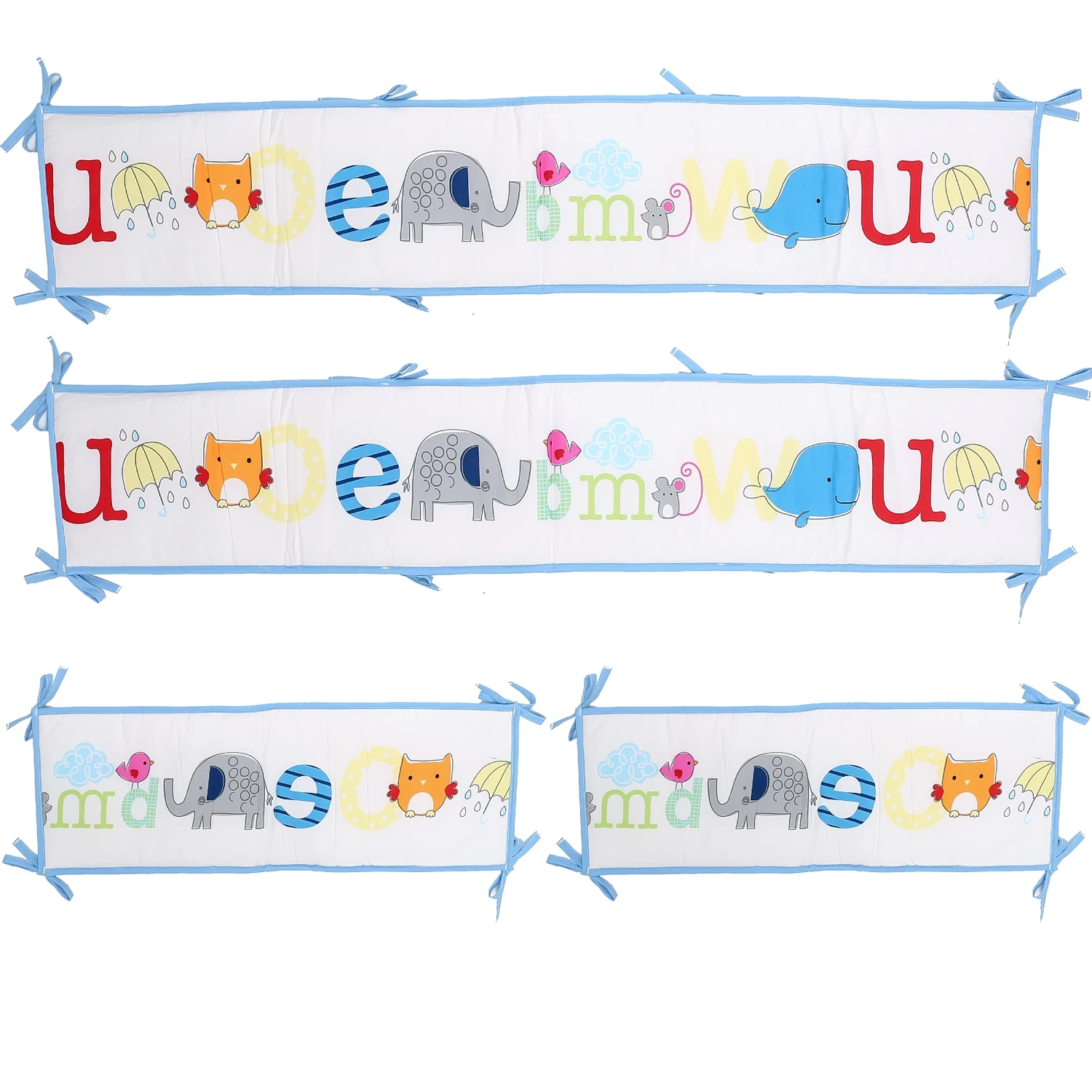 Ensemble de literie pour bébés garçons et filles, 7 pièces, couette avec drap-housse, protecteur de berceau, 4 pare-chocs