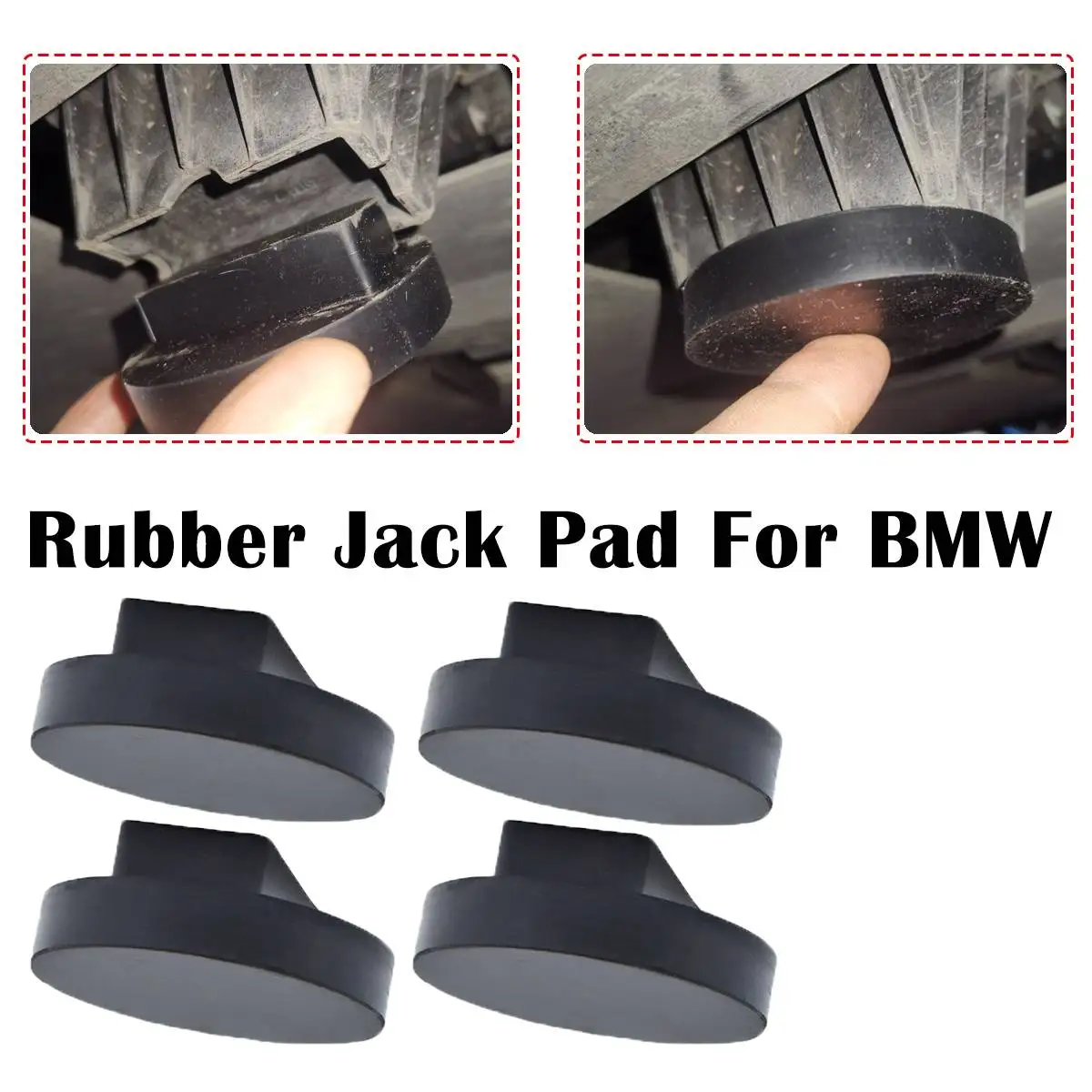4 Stück Gummi-Aufsetzpunkte/Wagenheberadapter für BMW 3er 4er 5er Serie E46 E90 E39 E60 E91 E92 X1 X3 X5 X6 Z4 Z8 1M M3 M5 M6 F01 F02 F30 F10