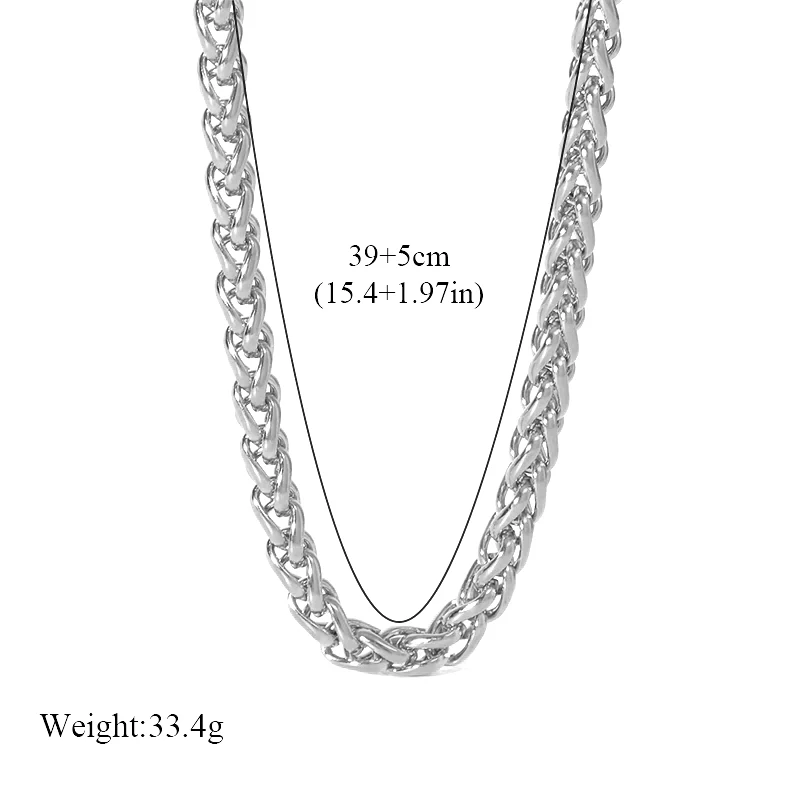 EILIECK 316L Edelstahl Perlenkette für Damen, modische silberfarbene Halskette, wasserdichter Schmuck, Geschenk. – Detail 12