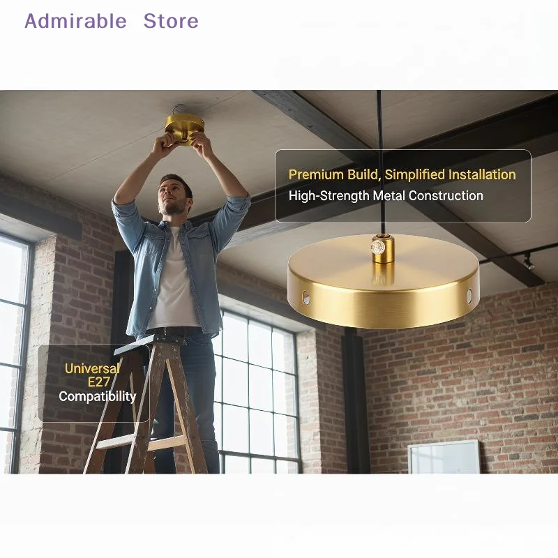 wCeiling Plate Vintage Round 10CM Multiple Colors Lighting Accessories For Pendant Lamp Disc Base Ceiling Canopy