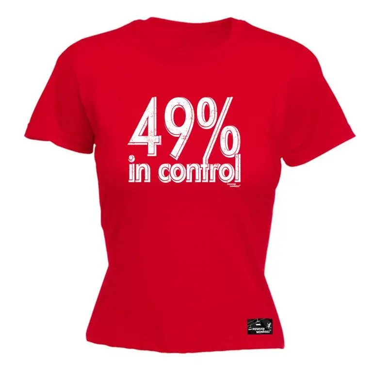 Winter Sports Pm 49 Percent In Control Womens T Shirt Funny Novelty