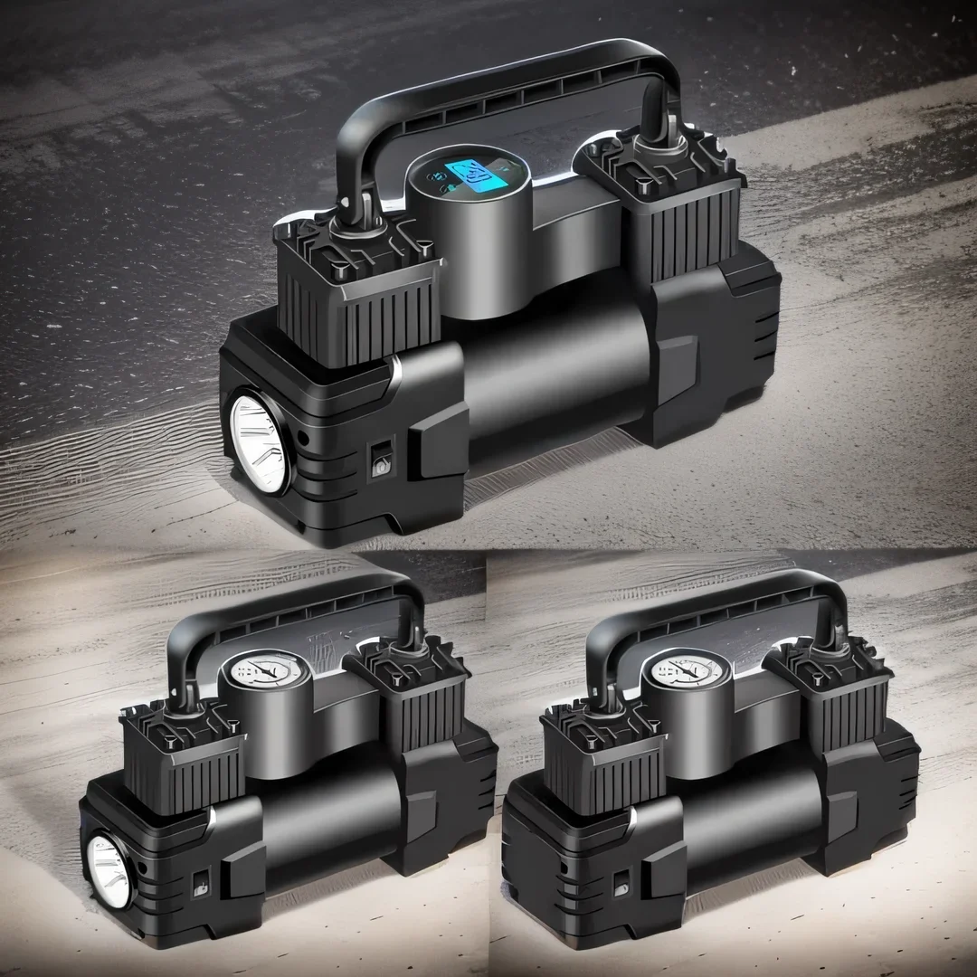 

Автомобильный воздушный насос, двойной цилиндр 12 В, высокая мощность, портативный автомобильный электрический воздушный насос, универсальный