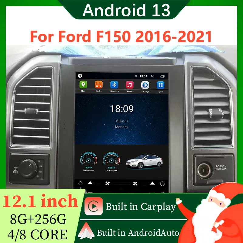 

12,1 дюймовая Система Android 4 + 64 ГБ для Ford F150 2016-2021 Тесла-стиль GPS навигация беспроводной carplay автомобильный медиаплеер