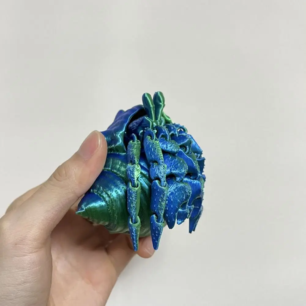 Removable 3D Printed Hermit Crab Conch Shell Poseable Joints 3D Printed Paguroidea Colorful 12/16cm 3D Articulated Crab Toys