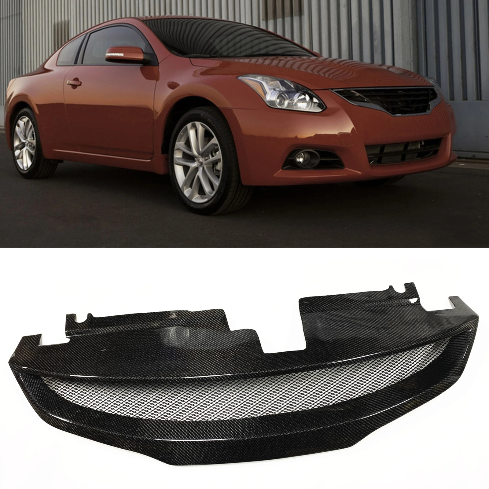 Car Front Grille Grill Trim Lip Hood Mesh Grid Auto Part For Nissan Altima Coupe 2 Door 2010 2011 2012 2013