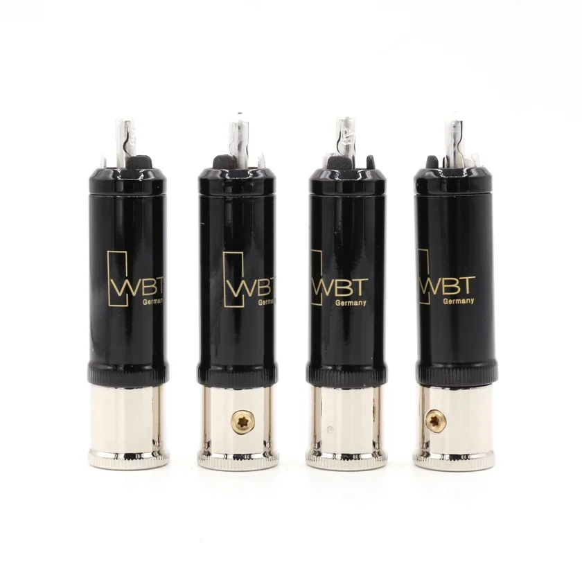 

4pcs WBT-0152AG WBT nextgen signature AG RCA connector plug with pure copper Silver Plated