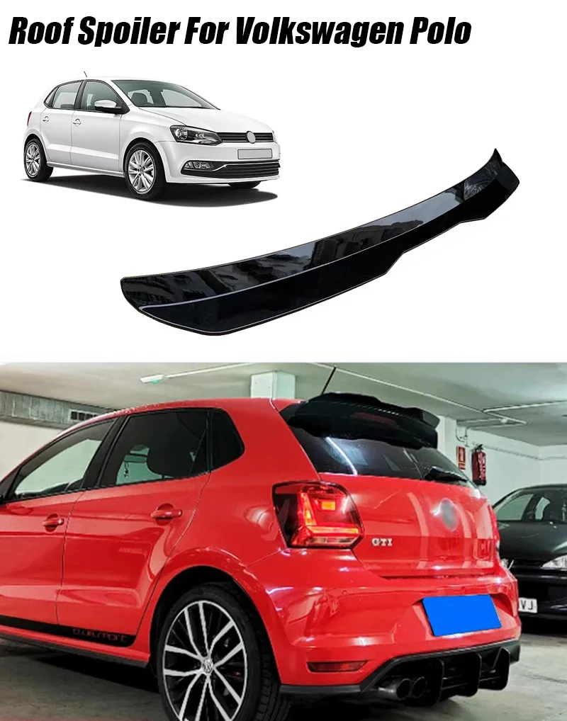 99 cm universeller Auto-Dachspoiler hinten für Volkswagen VW Zubehör Polo MK6 2011 2012 2013 2014 2015 2016 2017 2018+ – Detail 1