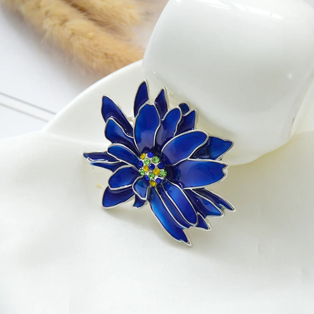 

2Pcs Flower Brooch Rhinestone Lapel Pin Jewelry Gift for Women Girls Elegant Accessory for Dress Sweater Bag