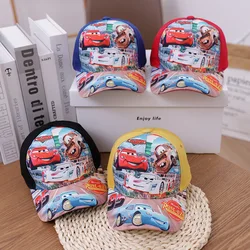 Disney cartoon lightning mcqueen chapéu infantil 4-8 anos de idade história automóvel chapéu de beisebol sun visor boné outono e inverno meninos