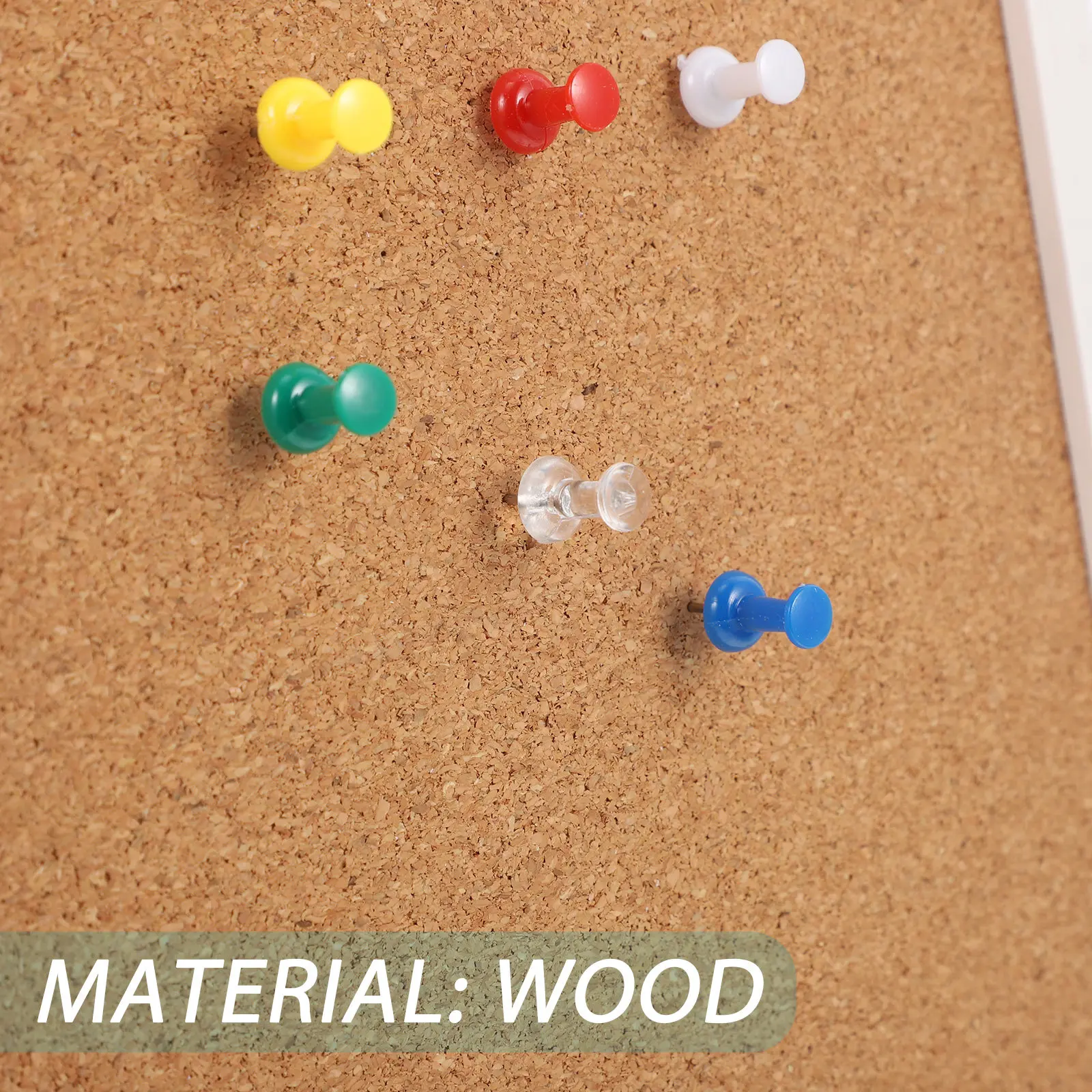 

1 шт. Доска-органайзер из соснового дерева с пробковой поверхностью, настенная, для дома, офиса, школы, легкая, 30x30 см, цвет хаки