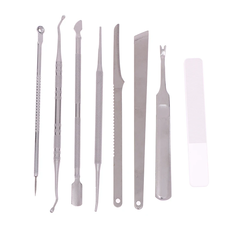 8Pcs Nail Manicure Kit Ingrown Toenail Pedicure Tool Kit For Dead Skin And Calluses Stainless Steel Nail Care For Senior Adult