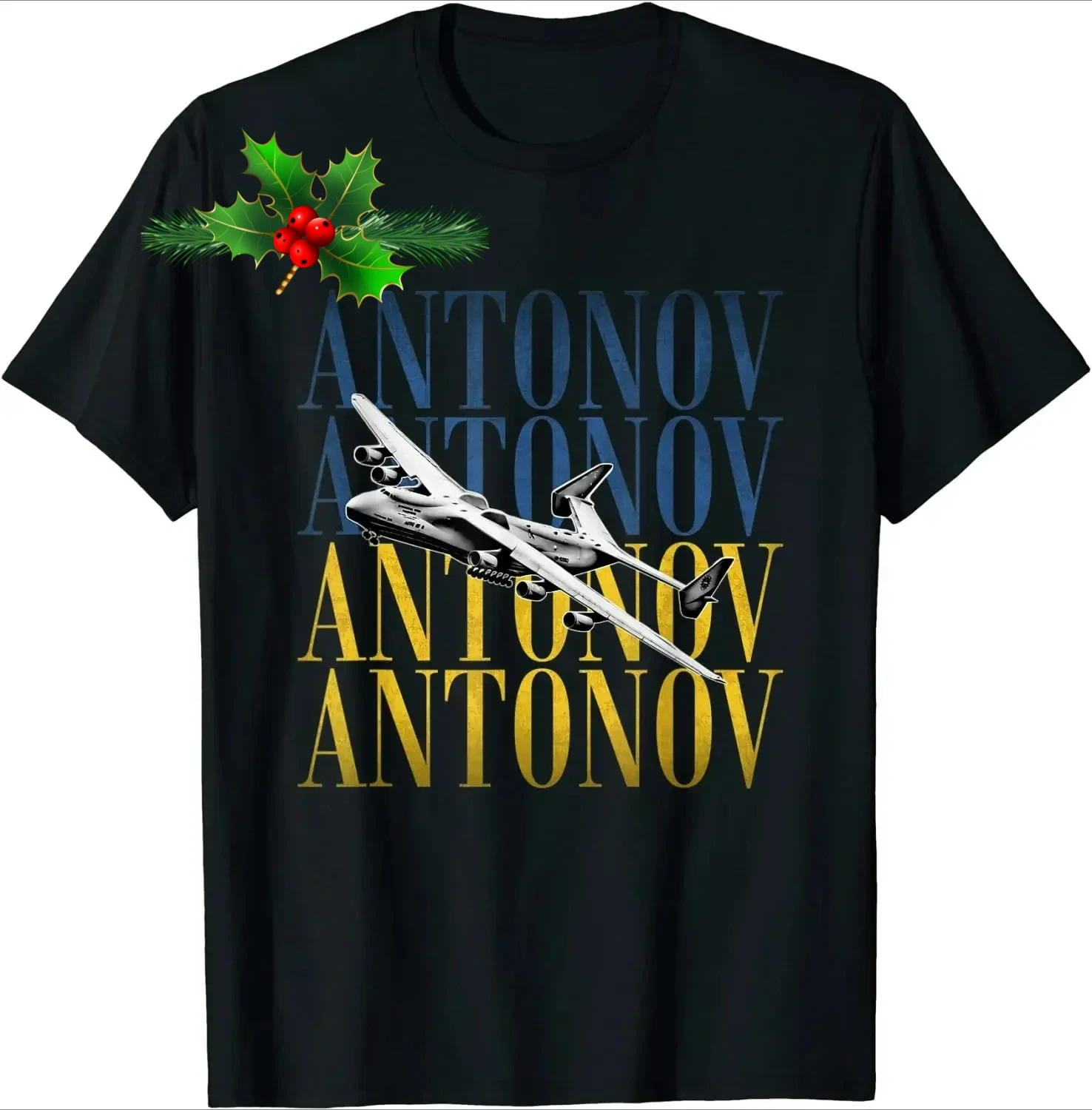Camiseta Antonov AN-225 MRIYA Freight Plane Cargo Aircraft, 100% algodón, cuello redondo, camiseta informal de manga corta de verano para hombre, talla S-3XL