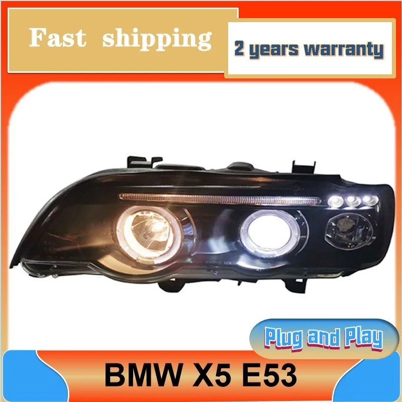 

Car Styling for BMW X5 Headlamps 1998-2002 E53 Head Light DRL Turn Signal Low High Beam Projector Lens