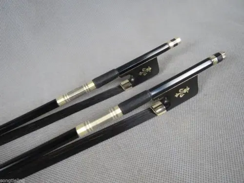 2pcs High Grade black Carbon fiber Cello bow 4/4,black Horsehair