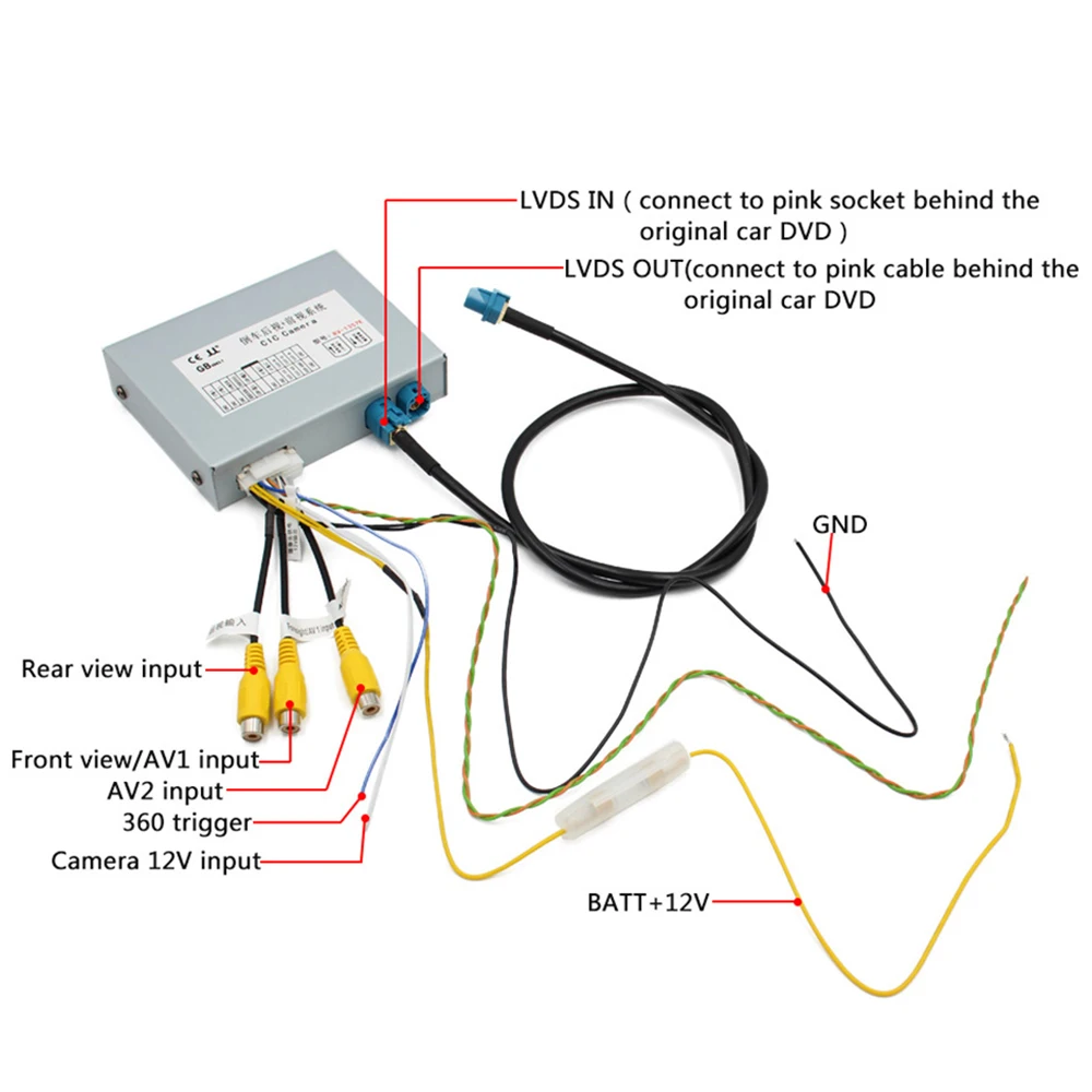 ZJCGO Car Rear Front Reverse Camera Digital Decoder Box Interface Adapter CIC For BMW 5 Series X1 E84 X5 E70 X6 E71 E72 E60 E61