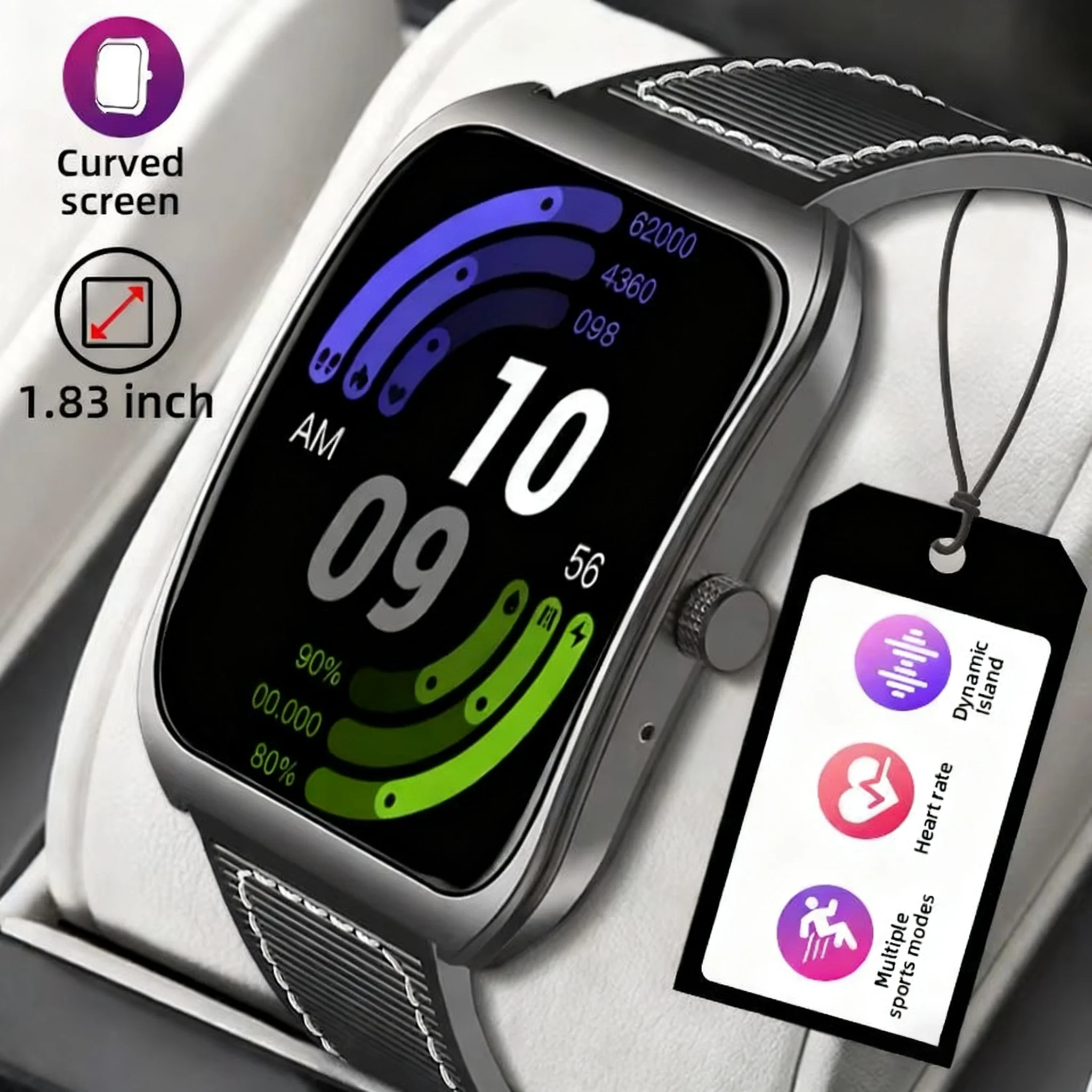 LAXASFIT New Smart Watch with Bluetooth Calling Fitness Tracking Heart Rate Monitoring Couples Smartwatches Holiday Gift
