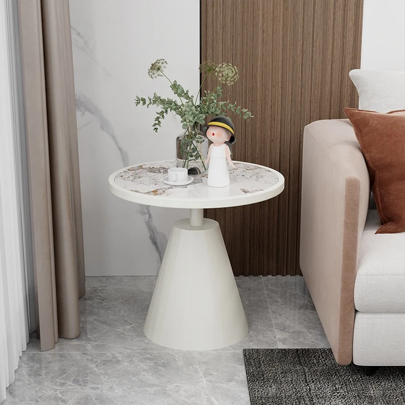 

Nordic sofa side a few living room corner a few solid wood side table Internet celebrity white small round table bedside balcony