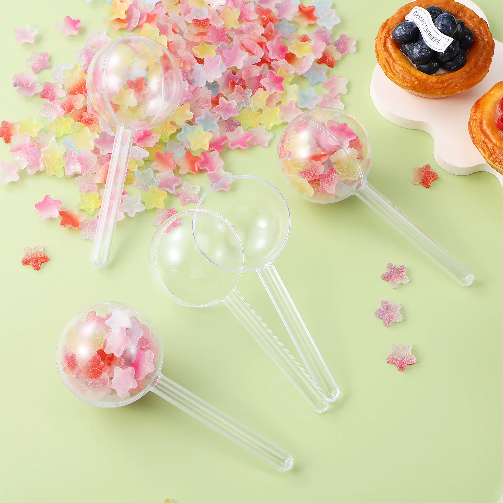 

12Pcs Round Candy Storage Box Plastic Lollipop Candy Wrapping Container DIY Handcraft Case for Wedding Party Decorations