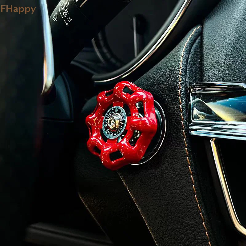 

Car Rotary Knob Decor Metal Valve Handwheel Automotive Accessories Interior For Control Knob Gear Shift Knob Button Sticker