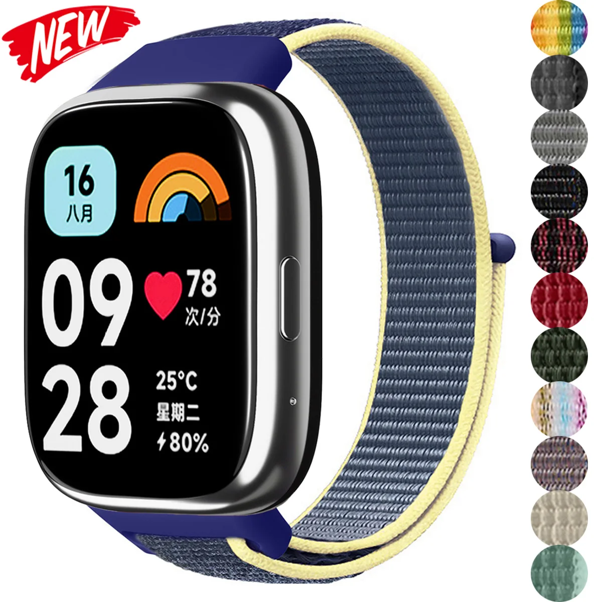 Original Nylonschlaufe für Redmi Watch 3 Active/Lite-Band, Zubehör, Sport, atmungsaktiv, Ersatz-Correa für Redmi 3 Active-Armband