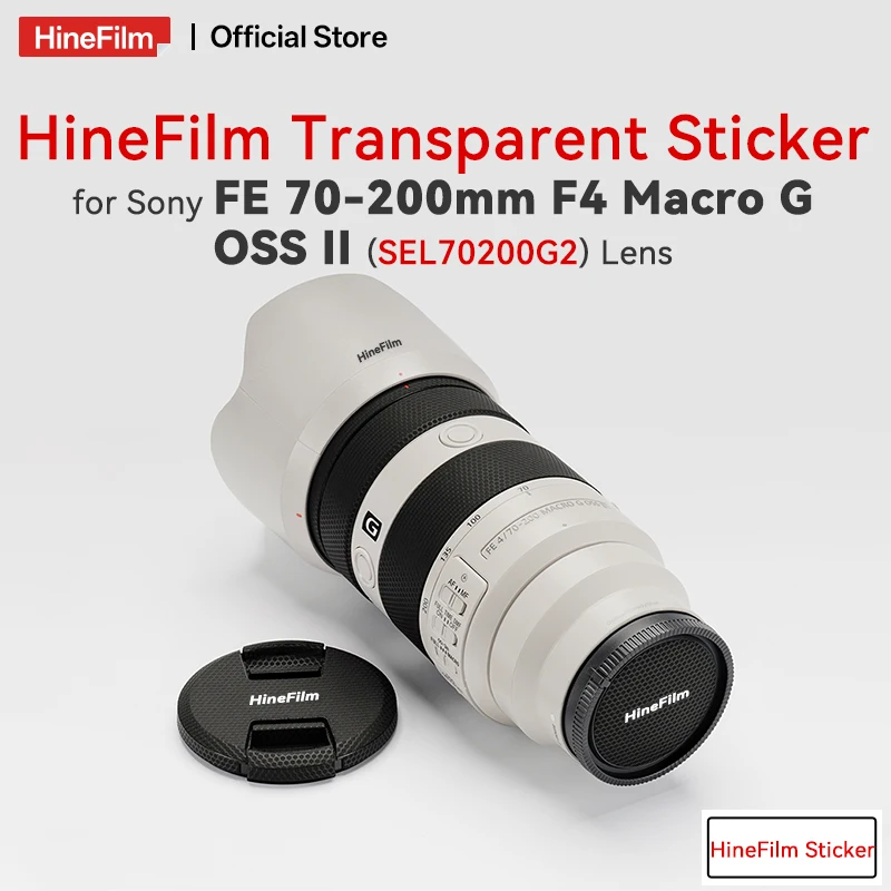 

Hinefilm Transparent Skin for Sony FE 70-200mm F4 Macro G OSS II Lens Skin FE70-200 F4 G II Clear Sticker Wrap Cover SEL70200G2
