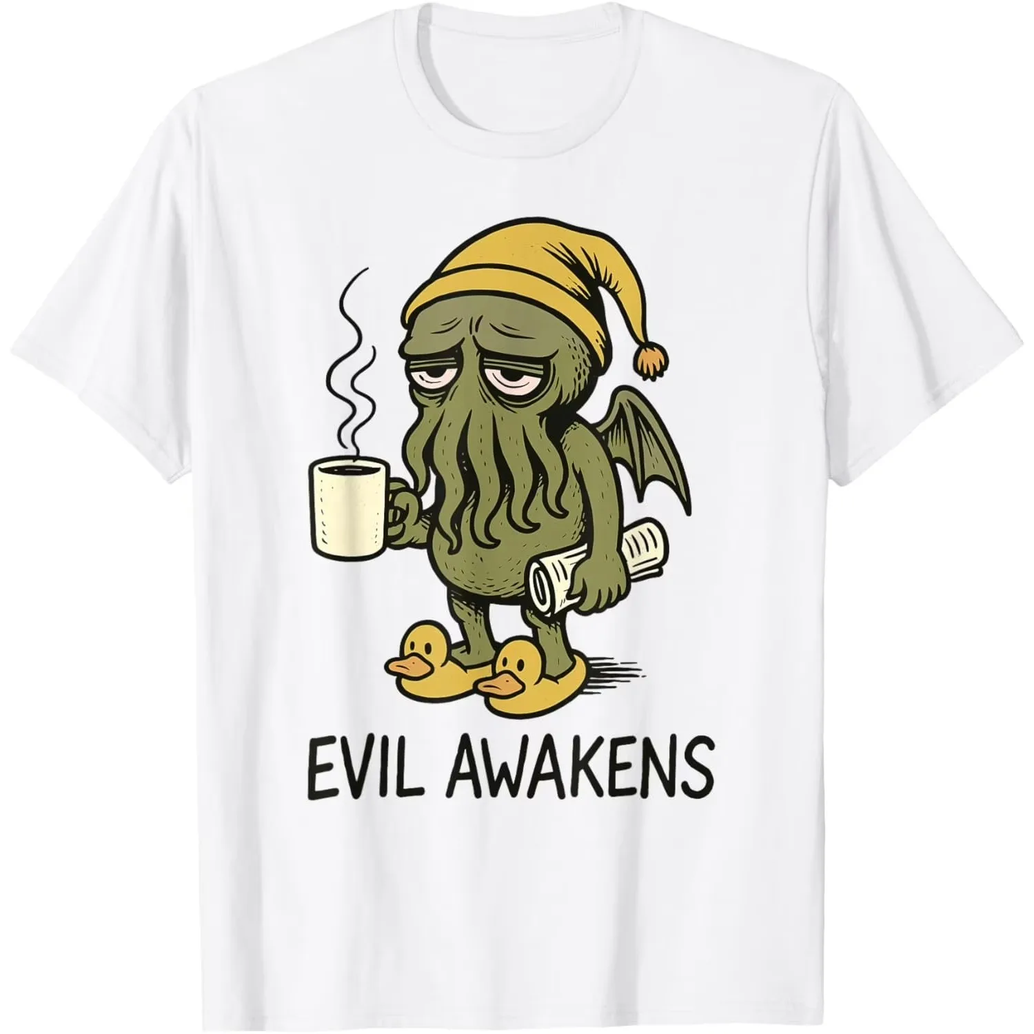 Evil Awakens, Funny Morning Coffee Mens T-Shirt