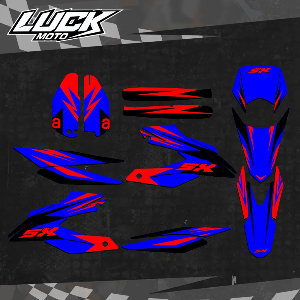 Motorcycle Graphics Backgrounds Decal Sticker Kits For Aprilia SX RX 125 SX125 RX125 2018 2019 2020 2021 2022 -2024
