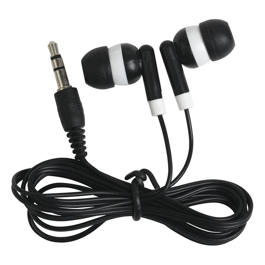 3000pcs Wholesale Cheapest Disposable Earphones/headphone/headset for Bus or Train or Plane One Time Use