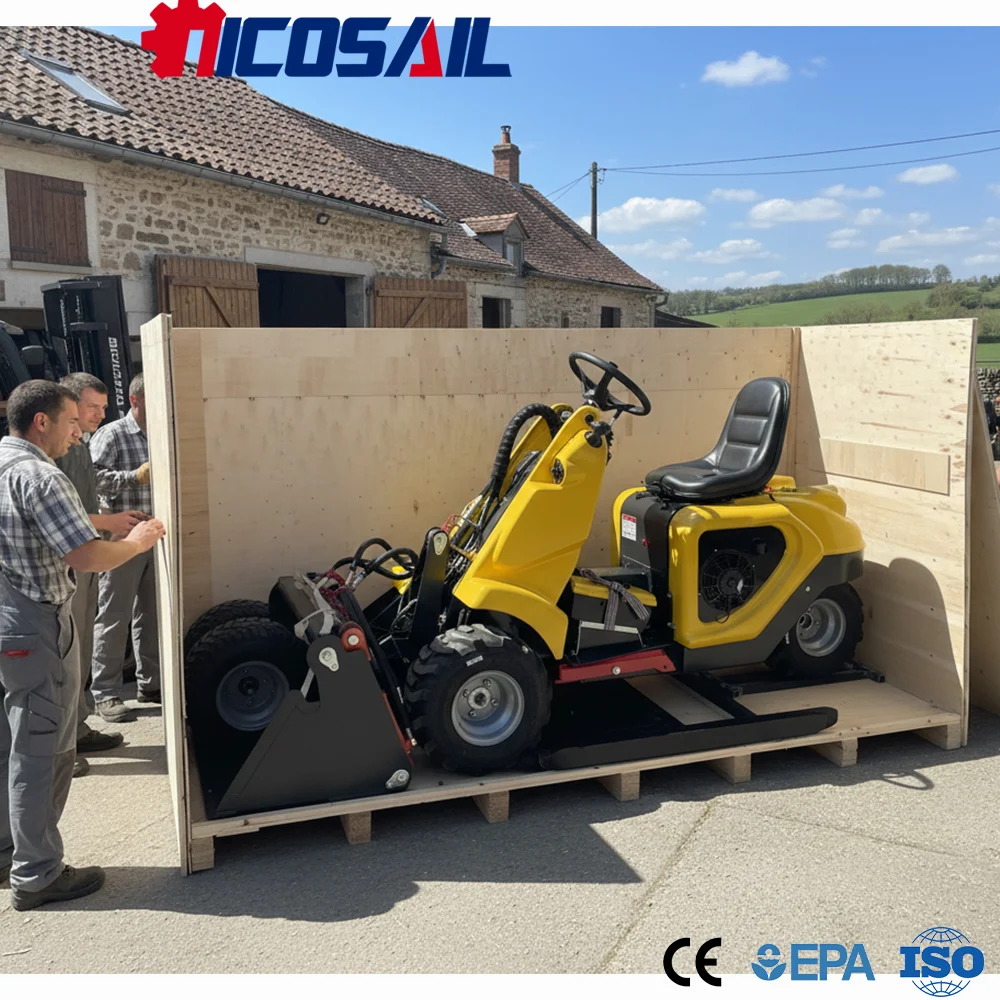 

Mini 3-Wheel Skid Steer Loader Custom Euro 5 CE Multi Function Loader for Agriculture Field and Garden Use
