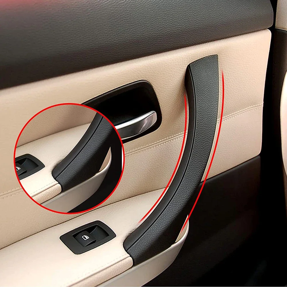 Couvercle de poignée de panneau de porte intérieur de voiture, décoration de poignée, BMW Série 3, E90, E91, E92, E93, 316, 318, 320, 323, 325, 328,