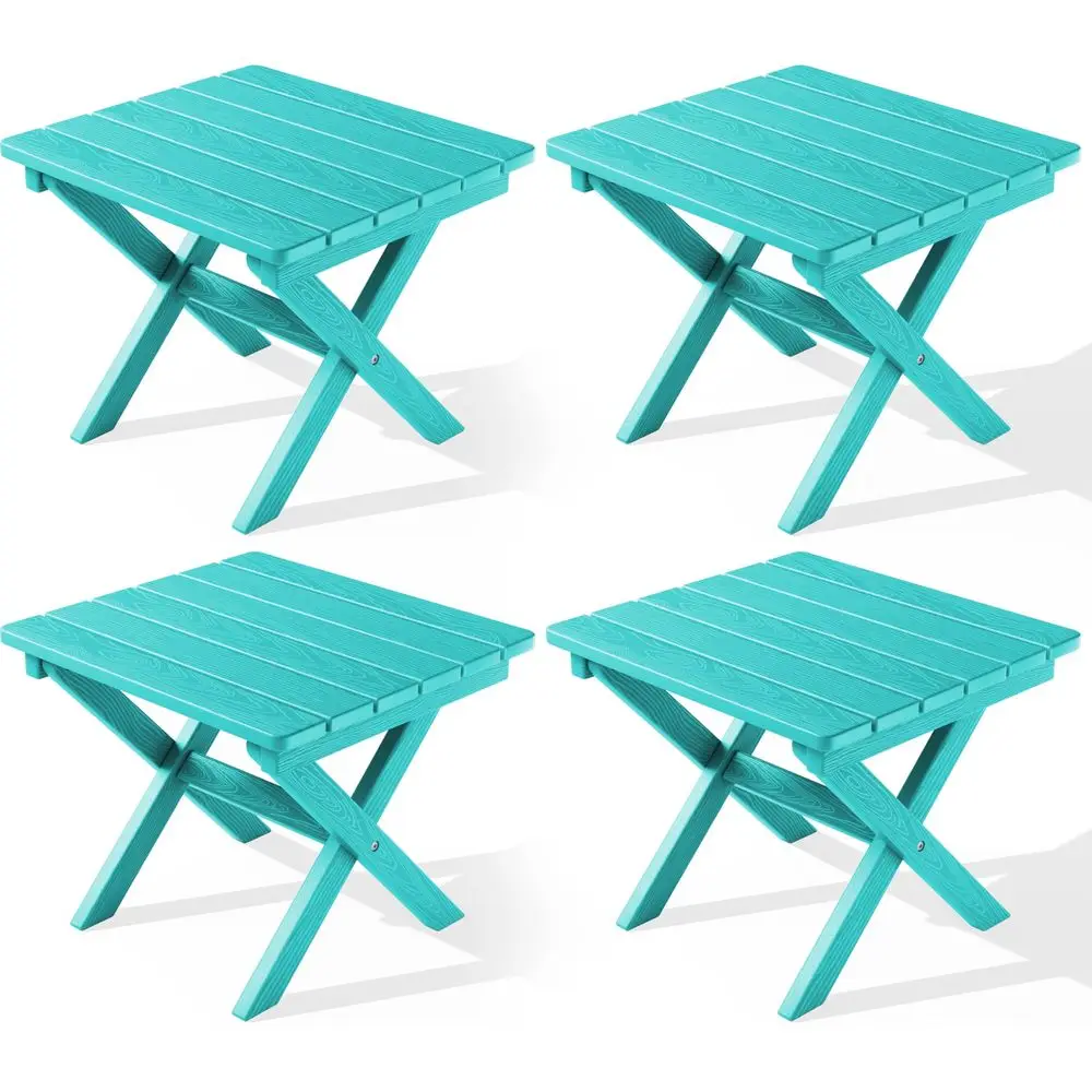 

Folding Outdoor Side Table Set of 4, Small Adirondack Side Table, Aruba