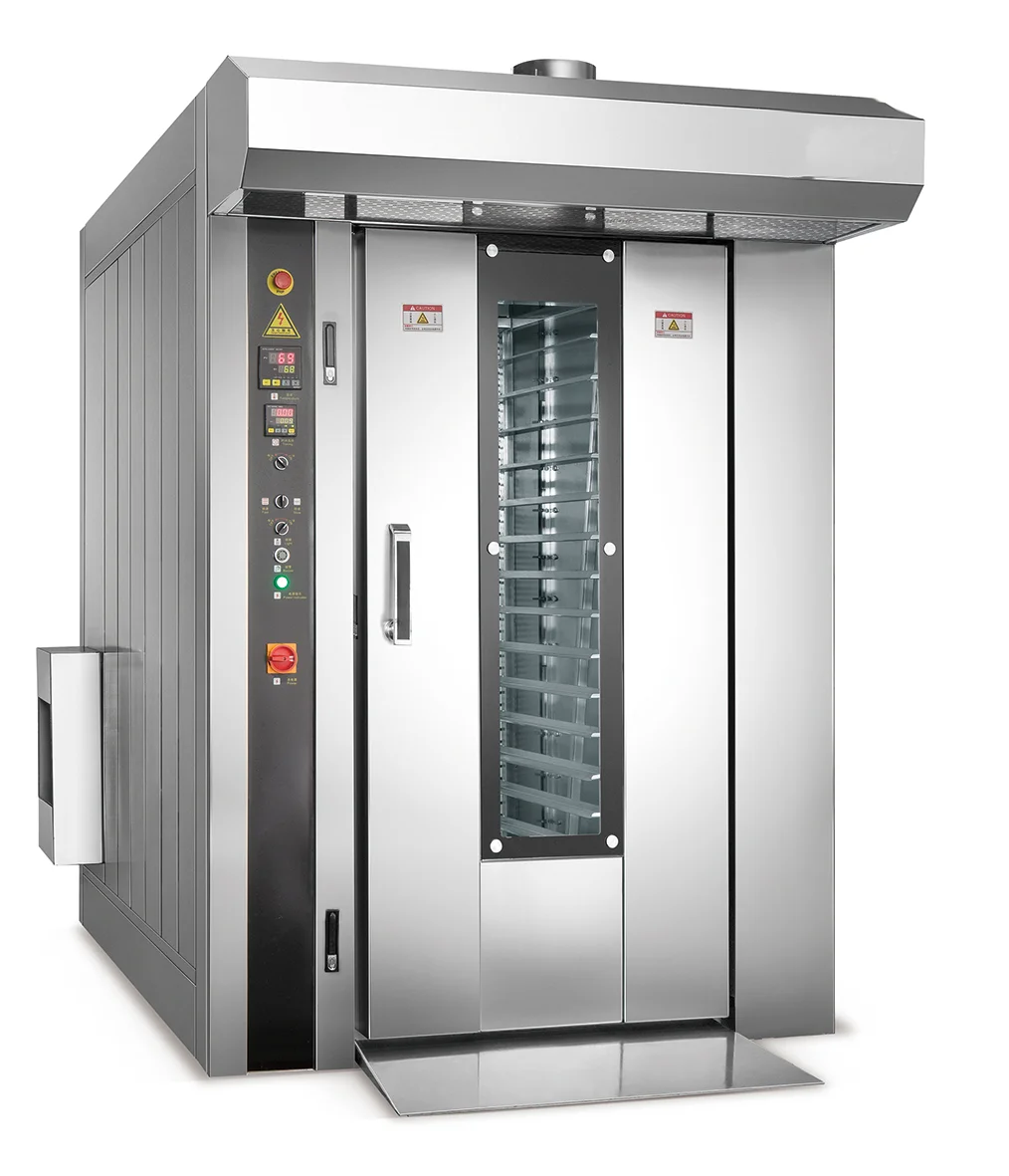 Industrial Heat Treatment Rotary Oven, Electric Commercial Bakery Pizza Countertop Oven With Wheel