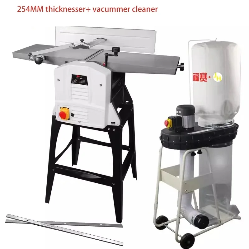 Pressure and Flat Planer, Integrated Woodworking Tool Machinery, Automatic Feeding, Desktop bench Electric Thicknesser