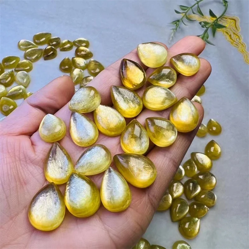 5pcs Natural Lepidolite TeardropPendant Fashion Fengshui Crystal Jewelry Holiday Gift Women Healing Energy Stone 15-21mm
