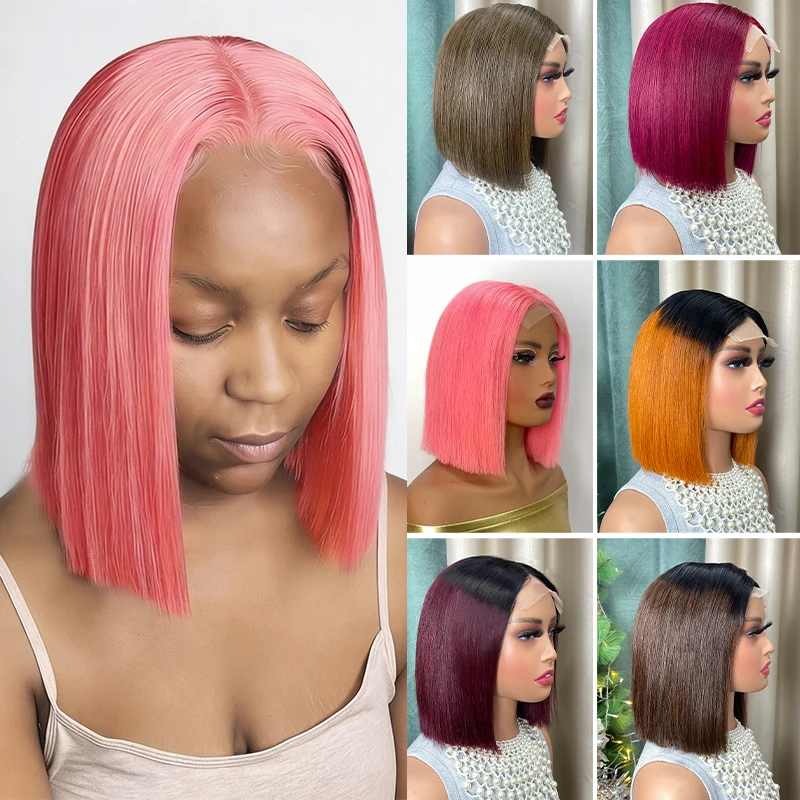 

Высококачественные парики-боб из 100% натуральных человеческих волос, 10 дюймов, 4x4 дюйма, с кружевной передней частью, 10 цветов, с предварительно выщипанной линией роста волос и детским волосом, для женщин