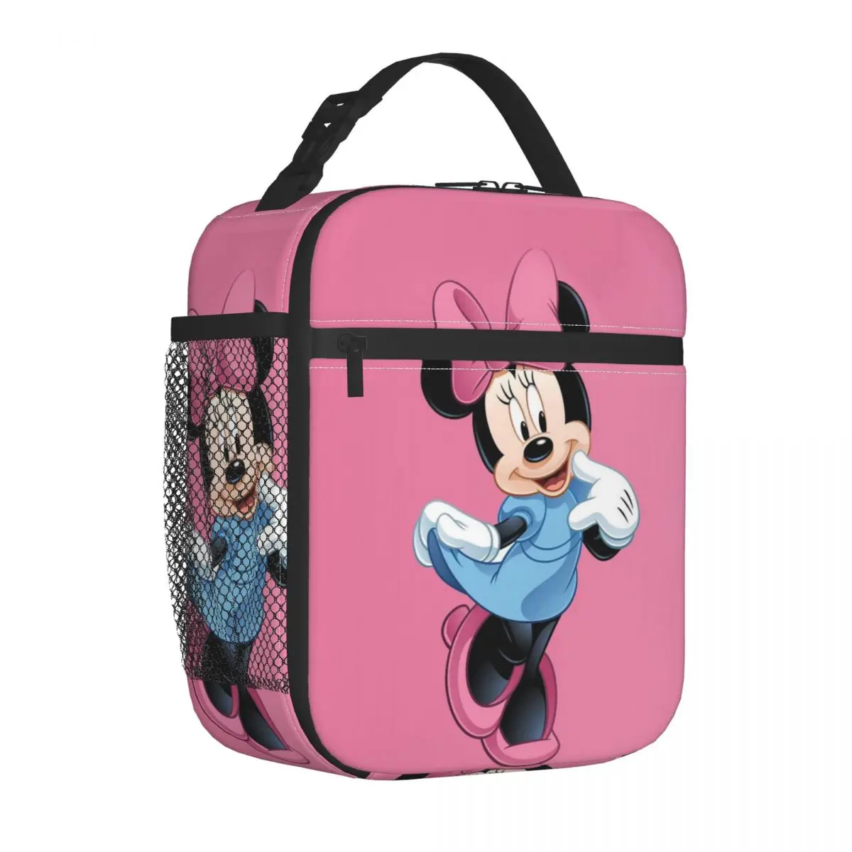 Custom Cartoon Mickey Mouse Minnie Insulated Lunch Bags Camping Travel Food Disney Portable Thermal Cooler Bento Box Children