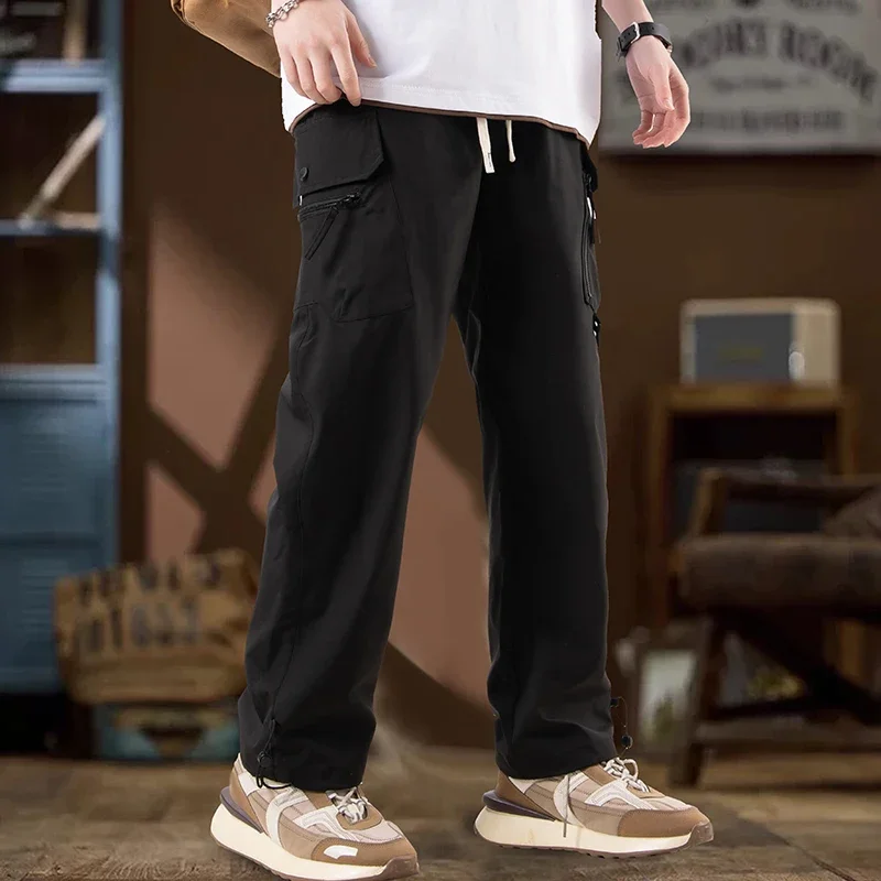 

Men's Straight Casual Pants, Spring & Fall Windproof and Waterproof Assault Pants, Outdoor Overalls