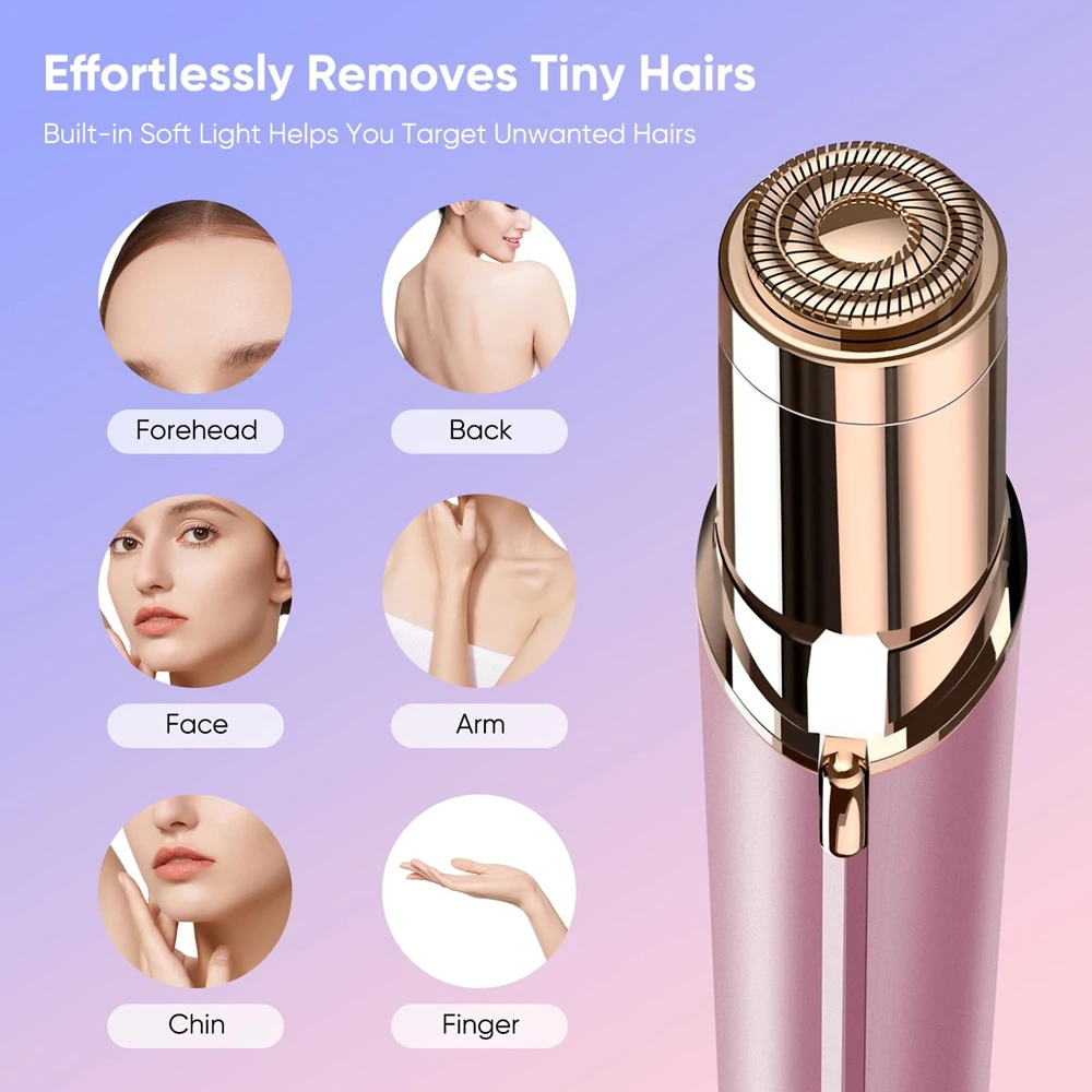 Flawless Facial Electric Eyebrow Trimmer Mini Epilator Lipstick Facial Hair Removal Portable Women Painless Razor Tool