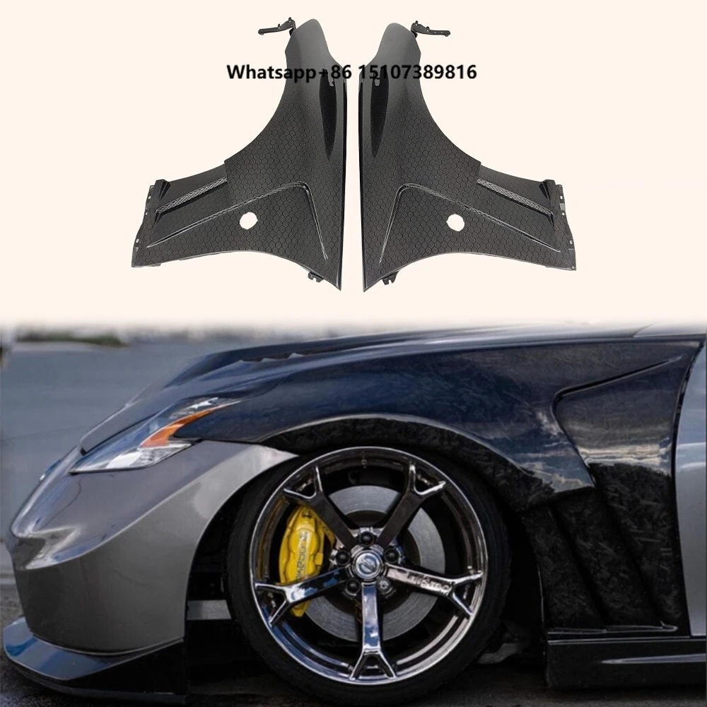 For 370Z Z34 09-20 EPA Style Honeycomb Carbon Fiber Vented Front Fender